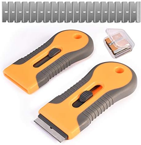 Razor Blade Scraper, 2 Pcs Plastic Retractable Razor Scraper by kapoua