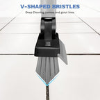 SetSail Grout Cleaner Brush with Long Handle, V-Shaped Floor Brush, Black - Image 3