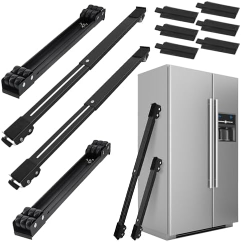 6 PCS Extendable Furniture Appliances Rollers, Mover Tools for Moving,Black by MajhullaSuppliers