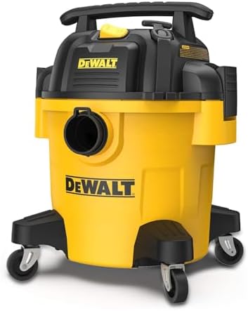 DEWALT DXV05P 5 Gallon Poly Wet/Dry Vac, 4 Peak HP Shop Vacuums with Attachments, Powerful Suction, 1-7/8" Hose, DXV05P, Yellow by Unknown