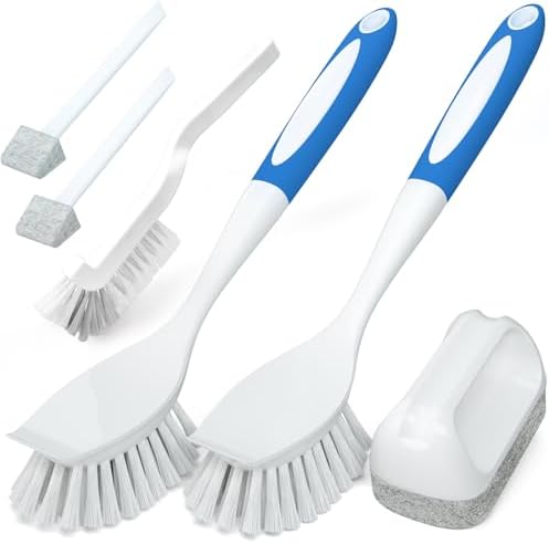 Holikme Dish Brush Cleaning Brush Set for Cleaning Groove Gap,Blue by Holikme