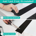Mofason Stove Counter Gap Cover - 25 Inch Stove Gap Filler 2 Pack Black - Image 6