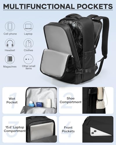 coofay Vacuum Backpack Travel with Pump Vacpack Travel Backpack with Vacuum System Mochila de Viaje Compresion al Vacio Easyvacpack Airbag Backpacks for Traveling Carry on Luggage - Image 6