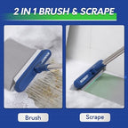 BOOMJOY Grout Brush with Long Handle, Grout Cleaner Brush for Tile Floors, Stiff Bristles for Crevice, Tile Line, Shower, Kitchen, Bathroom - Image 3