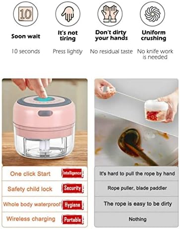 Electric Mini Garlic Mincer, 100ML USB Vegetable Onion Chopper - Image 3