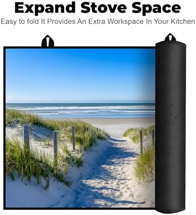 Heat-resistant Stove Top Cover - 28.5" X 20.5" Cooktop Protector Covers, Scratch-resistant Washable Pad Kitchen Countertop Mat (Ocean, 30" x 21") - Image 6