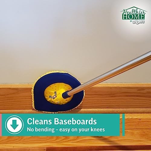 CHOMP Long Handle Wall Cleaner, 5 Minute CleanWalls Extendable Wall Washer, Ceiling Cleaner, Baseboard Duster, Telescoping Dry Dust and Wet Wash Cleaning Mop with Washable Microfiber Pad - Image 4