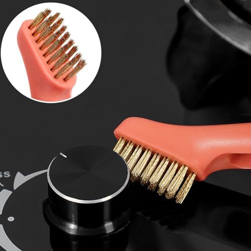 2pcs Multifunction Kitchen Cleaning Brush Hood Steel Wire Tool Orange - Image 5