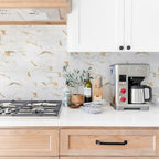 STICKGOO 10-Sheet Peel and Stick Backsplash, Calacatta Golden - Image 3