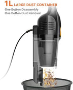 Vazone R6X Corded Stick Vacuum Cleaners for Home, 20Kpa Powerful Suction Stick Vacuum with 16Ft Cord, 2 in 1 Lightweight Handheld Vacuum Cleaner for Hardwood Floor Pet Hair (Mandarin) - Image 7