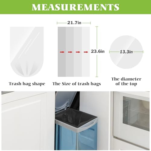 Teivio 7 Gallon 120 Counts Medium Black Garbage Bags fit 6 Gal,7 Gal Trash Bags, Waste Basket Liner,25 Liters Bathroom Plastic Trash Can Bin Liners for home office kitchen Bedroom, Black - Image 2