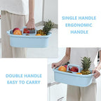 Large Cleaning Supplies Caddy Portable Shower Caddy Basket Blue 2 Pack - Image 4