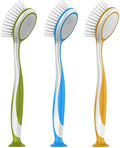 MR.SIGA Round Dish Brush with Suction Cup, Pack of 3 by MRSIGA