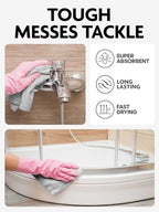 Fantasticlean Microfiber Cleaning Cloth Roll- 30 Sheets, 12" x 12" (Grey) - Image 3