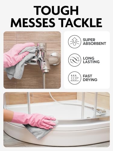 Fantasticlean Microfiber Cleaning Cloth Roll- 30 Sheets, 12" x 12" (Grey) - Image 3