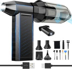Preciva 2-in-1 Compressed Air Duster, 180,000 RPM High-Speed Turbo Electric Duster & Vacuum with 3-Second Deep Cleaning, Rechargeable Battery, 6 Attachments and LED Light for Keyboard, PC, Car, Home by FindtheToolsYouWant
