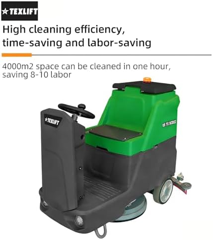 Ride-On Commercial Floor Scrubber Machine, 22″ Cleaning Width, 24V Battery Powered Scrubber Dryer with 21 Gal Tank for Warehouse, Retail & Facility Cleaning (US-TX-SCD22) - Image 5