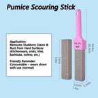 10 Pack Pumice Stone Scouring Sticks with 2 Universal Handles, Grey Pumice Stone Cleaner for Cleaning Toilets, Bathrooms, Kitchens, Spas and Pools, Plus 1 Dual-Use 2-in-1 Dustpan Brush (11-in-1) - Image 5