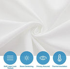 RYB HOME Tricia Door Curtain Natural Linen Blended French Door Curtain - Image 5