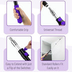Bates- Telescopic Extension Pole, 6 Ft, Aluminum Alloy, Sturdy Multi-Purpose Extension Pole with Flip-Lock Design for Painting, Dusting and Cleaning - Image 3
