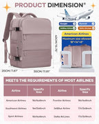 coofay Travel Backpack Carry On Flight Aapproved Personal Item Travel Bag Mochila De Viaje Travel Backpack For Men Spirit Airlines Personal Item Bag 18x14x8 Carry On Backpack For Airplanes - Image 3
