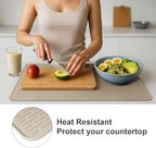 Stove Top Cover for Electric Stove - Food Grade Ceramic Stove top Cover, Silicone XXL Dish Drying Mat, Glass Cooktop Covers, Flat RV Range top Mats (Taupe,28x20) - Image 4