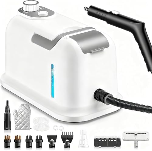 Handheld Steam Cleaner, 3S Instant Heat, 1350W High-Pressure Steamer, Multi-Surface Cleaner for Grout, Tile, Bathroom, Kitchen & Car, Chemical-Free, Continuous Refill by SIMPLIFYYOUSTEAMCLENING