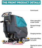 Walk-Behind Floor Scrubber Dryer with 22" Scrub Path - Image 3