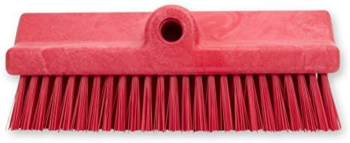 SPARTA 40423EC05 Plastic Floor Scrub Brush, Wall Brush, Equipment Brush with Nonabsorbent Bristles for Industrial Kitchens, Hospitals, Commercial Cleaning, 10 Inches, Red - Image 3