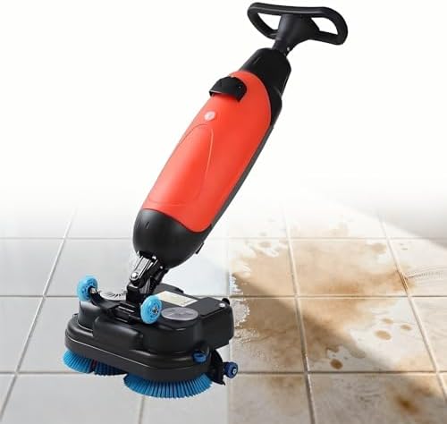 Commercial Floor Scrubber Machine, 17in Electric Buffer Polisher, by Unknown
