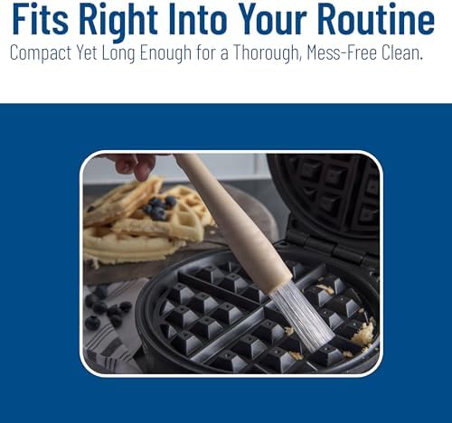 Carlisle FoodService Products 4011500 Round Waffle Iron Brush with High Heat Bristles, 1", Teflon (Pack of 12) - Image 6