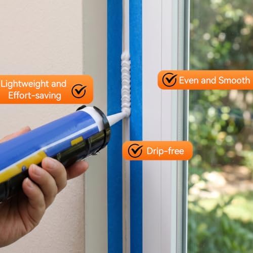 Caulk Gun Kit, Smooth Silicone Caulking Gun and Caulk Remover Tool, Sealant Finishing Tool Grout Scraper for Kitchen Bathroom Window Sink Joint, All in One with Gift Box - Image 4