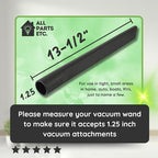Crevice Tool for Vacuum Cleaners, 1.25-inch Wet/Dry Vacuum Attachment, 13.5-inch Extra-Long Design, Compatible with Shop Vac, Bissell, Nutone, Eureka, Beam & Central Vacuums - Image 3