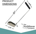 Extra Large 3-Piece Deep Fryer Cleaning Set – 31" Rod & Bristle Brush, Stainless Steel Crumb Scooper, Heat-Resistant to 750°F, Rust-Resistant, Durable, Perfect for Food Service, by FryOilSaver Co - Image 4