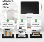 Ibyx Appliance Slider, Sliding Tray for Coffee Maker, 21 x 15 in, Black - Image 5
