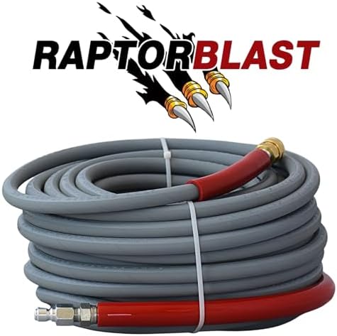 6000 PSI Pressure Washer Hose 3/8 in x 200 ft Grey 2-Wire - Image 2