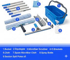Professional Window Cleaning Kit with 6ft Long Handle, 3 Gallon Bucket - Image 3