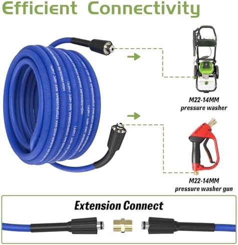 Super Flexible Pressure Washer Hose 50FT x 1/4" - Image 5