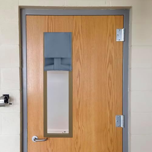 NICETOWN Stone Blue Classroom Door Window Cover, Lockdown Shade - Image 7
