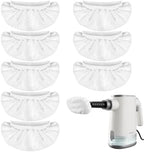 8 Pack Universal Microfiber Cloths for Handheld Steam Cleaner,Double-Layered Reusable & Washable Pads,Compatible with Bissell SteamShot,Wagner,PurSteam,McCulloch,Dupray and More by TEEVOGO