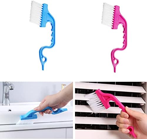 3Pcs Hand-held Groove Gap Cleaning Tools Door Window Track Kitchen Cleaning Brushes, for Window Air Conditioning Kitchen Cleaning （Random Color） - Image 3