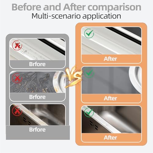 2 in 1 Groove Cleaning Brush, Grout Cleaner Tool & Multifunction Window Track Cleaner (with Hidden Scraper or Mini Dustpan) – for Glass Door Tracks, Window Sills, Sliding Doors (Orange) - Image 6