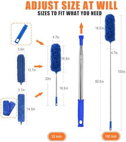 Bendable Microfiber Duster, Dusters for Cleaning Extendable(6PCS) - Image 2