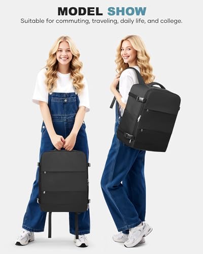coofay Large Vacuum Backpack Travel with Pump Vacpack Travel Backpack with Vacuum System Compression Backpacks for Travel Easy Vac Pack Carry on Luggage - Image 4