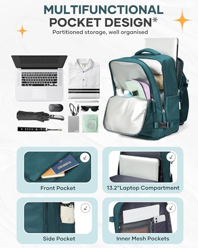 coofay Travel Backpack Carry on Flight Approved Mochila De Viaje Carry on Backpack for Airplanes Spirit Airlines Personal Item Travel Bag Traveling Backpack for Women Men Travel Essentials - Image 6