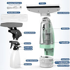 Kiato Window Vacuum Squeegee Cordless, Electric Window Vac, Rechargeable Window Cleaner with Spray Bottle, for Cleaning Windows, Mirrors, Glass, 2200mA, WC10 - Image 6
