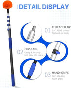 26FT Reach Cobweb Duster, Outdoor Spider Web Cleaner Brush with 5-20FT Telescoping Extension Pole, Aluminium Heavy Duty, Medium Stiff Bristles Spider Web Brush for Outdoor & Indoor Cleaning - Image 5