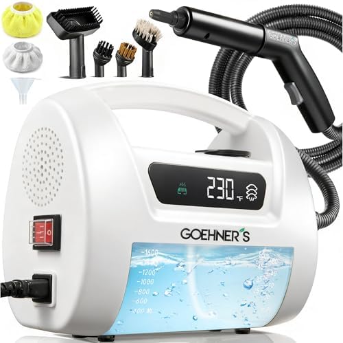  Handheld Steam Cleaner for Home, 230°F/3.5Bar High Pressure Hand held Steam Cleaner for Car Detailing with 13ft Cord, 30s Heats Portable Steamer for Cleaning Grout Tile by Unknown