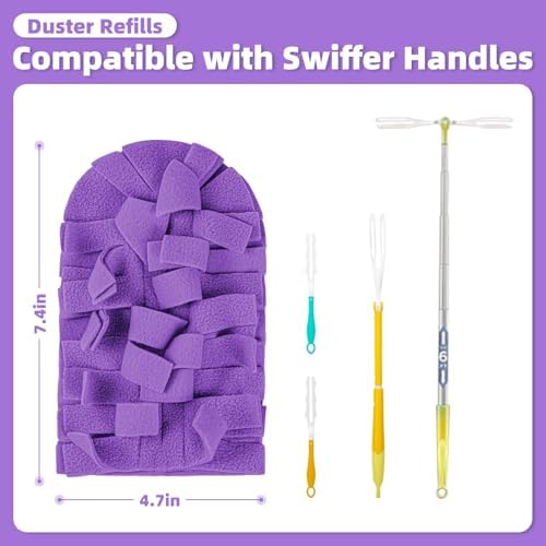 18 PCS Microfiber Reusable Duster Refills for Swiffer Duster - Image 3