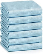 Streak Free Miracle Cleaning Cloths Easy Clean Nanoscale,Fish Scale Microfiber Window Mirror Glass Car Stainless Steel Cleaning,Lint Free Dish cloth Wine Glass Polishing Towel,Reusable,Pack 6,Blue by VPMURUGA